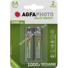 Agfaphoto Value Energy AA Mignon ceruza akku 1.2V 2300mAh 2db/csomag NiMH