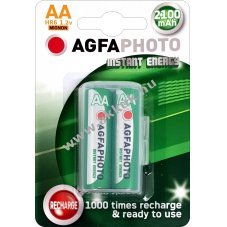 Agfaphoto Instant Energy AA HR06 Mignon ceruza akku 1.2V 2100mAh 2db/csomag NiMH