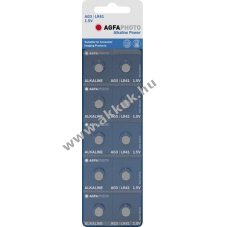 Agfaphoto gombelem LR41 V3GA 1.5V 10db/csomag Alkaline