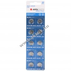 Agfaphoto gombelem LR54 V10GA 1,5V 10db/csomag Alkaline