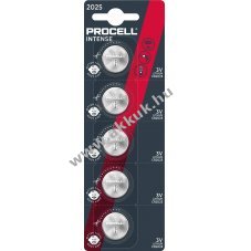 Duracell Procell CR2025 gombelem 3V 5db/csomag Lithium