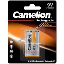 Camelion HR6F22 (6F22, 6LR61) 9V blokk 8,4V 200mAh 1db/csomag akku NiMH