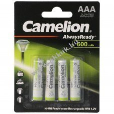 Camelion Always Ready AAA (Micro) akku 1,2V 600mAh 4db/csomag NiMH