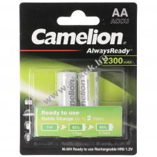 Camelion Always Ready AA Mignon ceruza LR6 HR6 akku 1,2V 2300mAh 2db/csomag NiMH
