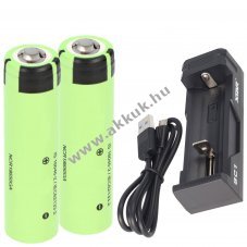 Panasonic 18650 Li-ion akkumul�tor 3,7V 3300mAh magas plusz p�lus
