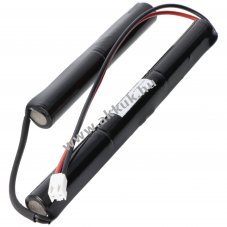 Helyettes�t� akku 6V 4000mAh v�szvil�g�t�shoz 25cm k�bel JST VHR-2 4/3A dupla oszlop NiMH