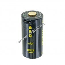 Helyettes�t� akku Rundzelle 16340 3,7V 650mAh Li-ion