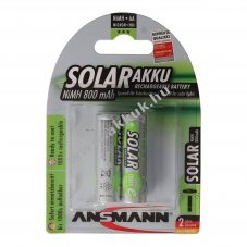 Ansmann Solar AA Mignon ceruza akku 1,2V 800mAh 2db/csomag NiMH