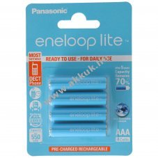Panasonic eneloop lite BK-4LCCE/4BE AAA (Micro) akku 1,2V 600mAh 4db/csomag NiMH