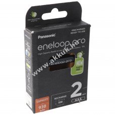 Panasonic eneloop pro AAA akku 1.2V 930mAh 2db/csomag NiMH