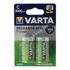 Varta Power Play C (b�bi m�ret) akku 1,2V 3000mAh 2db/csomag NiMH