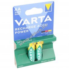 Varta Power Ready2Use AA Mignon ceruza akku 1,2V 2600mAh 2db/csomag NiMH