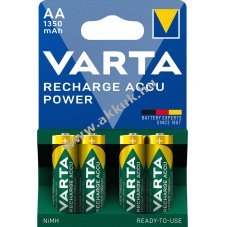 Varta Accu Power AA Mignon ceruza akku 1.2V 1350mAh 4db/csomag el�ret�lt�tt NiMH
