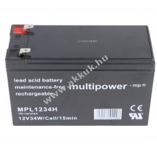 Multipower MPL1234H 12,0V 8,5Ah akku AGM �lom-zsel�s