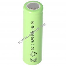 Helyettes�t� akku Flat Top AA Mignon ceruza akku 1,2V 900mAh 1db/csomag NiMH
