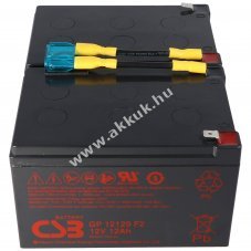 CSB Pb lom akku 12V 7Ah csomagban kbel s csatlakoz