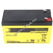 Sun Battery AGM �lom akku 12V 7,2Ah