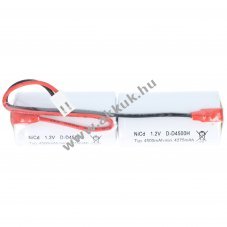 Helyettes�t� v�szvil�g�t�s akku D (g�li�t) L1x2 2,4V 4500mAh k�bel VHR-2 csatlakoz� NiCd