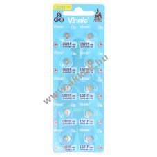 VINNIC AG0 G0 L521 384 gombelem 1,5V 42mAh 10db/csomag Alkaline