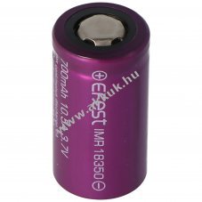 Efest Purple IMR18350 3,7V 700mAh l�tium-ion akku Pluspol lapos