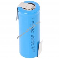 EIZfan IFR18500 3,2V 1200mAh Flat Top forrf�l Z akku LiFePO4