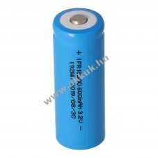 EIZfan IFR18500 3,2V 600mAh napelemes akku LiFePO4