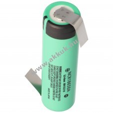Panasonic NCR18650A 3,6V 3100mAh L�tfahne Z