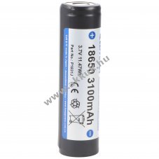 Keeppower 18650 3,7V 3100mAh Li-ion akku v�dett lapos p�lussal