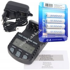 Panasonic eneloop Standard AA Mignon ceruza akku 1.2V 2000mAh 8db/csomag LCD t�lt� 1db/csomag NiMH