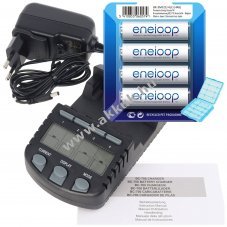 Technoline BC700 LCD t�lt� + Panasonic eneloop HR-3UTGB AA 1.2V 2000mAh 4db/csomag akkubox NiMH