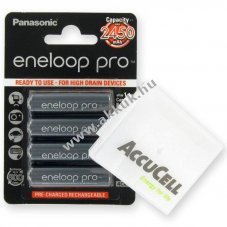 Panasonic eneloop Pro BK-3HCCE/4BE AA Mignon ceruza akku 1,2V 2500mAh 4db/csomag NiMH