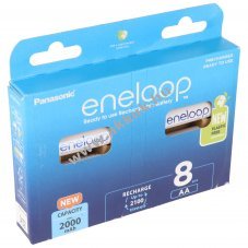 Panasonic eneloop Standard AA Mignon ceruza akku 1.2V 2000mAh 8db/csomag 2 akkuboxzal ingyen NiMH