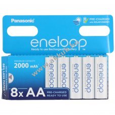 Panasonic eneloop BK-3MCDE/8BE Mignon ceruza AA akku 1.2V 2000mAh 8db/csomag NiMH