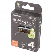 Panasonic eneloop pro AAA (mikro) akku 1.2V 930mAh 4db/csomag NiMH