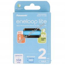 Panasonic eneloop lite AAA (Micro) akku 1,2V 550mAh 2db/csomag NiMH