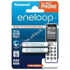 Panasonic eneloop Phone Standard AAA (micro) akku 1,2V 800mAh 2db/csomag NiMH