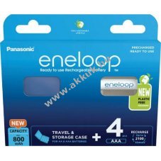 Eneloop Pre-charged AAA (mikro) akku 1.2V 800mAh 4db/csomag NiMH