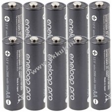 Panasonic eneloop Pro AA Mignon ceruza akku 1,2V 2500mAh 10db/csomag NiMH