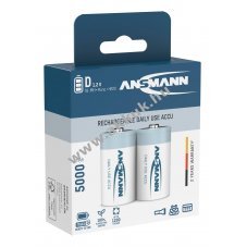 Ansmann D (g�li�t) akku 1,2V 5000mAh 2db/csomag NiMH