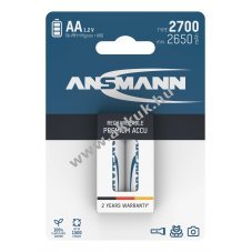 Ansmann NiMH AA Mignon ceruza akku 1,2V 2700mAh 2db/csomag NiMH