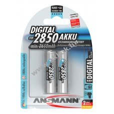 Ansmann Typ 2850 AA Mignon ceruza akku 1,2V 2650mAh 2db/csomag NiMH