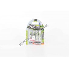 Ansmann Photo AA Mignon ceruza akku 1,2V 2400mAh 4db/csomag NiMH