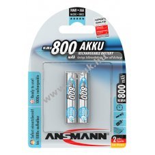 Ansmann Typ 900 Micro akku 1.2V 800mAh 2db/csomag NiMH