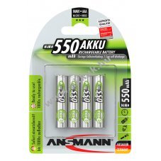 Ansmann Micro akku 1,2V 550mAh 4db/csomag NiMH