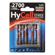 HyCell Typ 2700 AA Mignon ceruza akku 1,2V 2400mAh 4db/csomag NiMH
