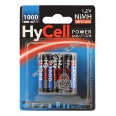 HyCell Typ 1000 AAA (Micro) akku 1,2V 800mAh 4db/csomag NiMH
