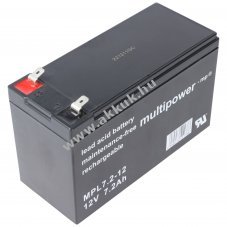 Multipower MPL7.2-12 12V 7,2Ah akku AGM �lom-zsel�s