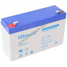 Ultracell AGM �lom akku 6V 12Ah Faston 4,8mm