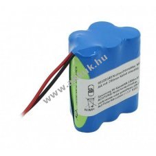 Helyettes�t� akku v�szvil�g�t�s AA Mignon ceruza 6,0V 1800mAh 200mm egyoldali k�bel 1db/csomag NiMH