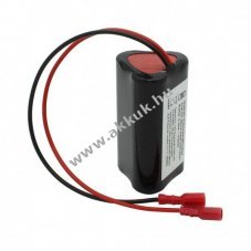 Helyettes�t� akku v�szvil�g�t�s akku 3,6V 3600mAh D1x3 200mm k�bel Faston -6,3mm/+4,8mm NiMH